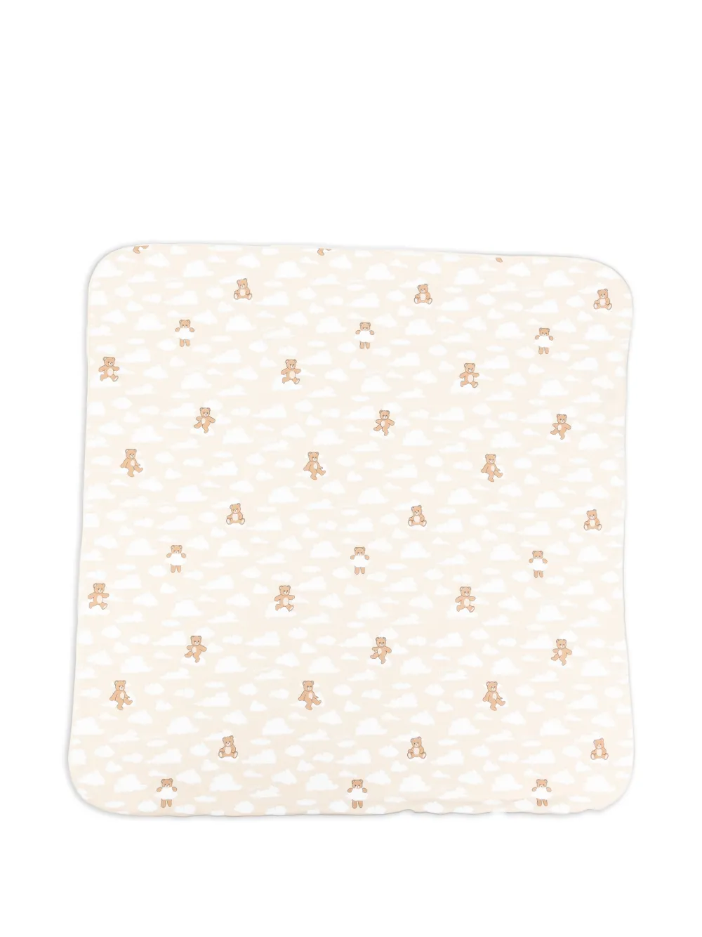 Moschino Kids Teddy Bear cloud-print scarf - Toni neutri