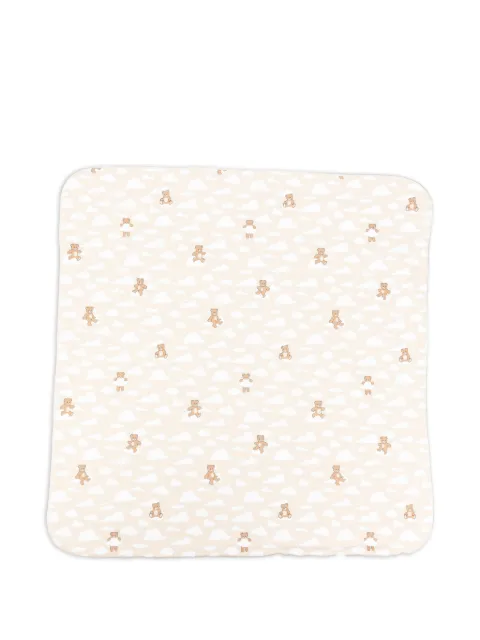 Moschino Kids Teddy Bear cloud-print scarf