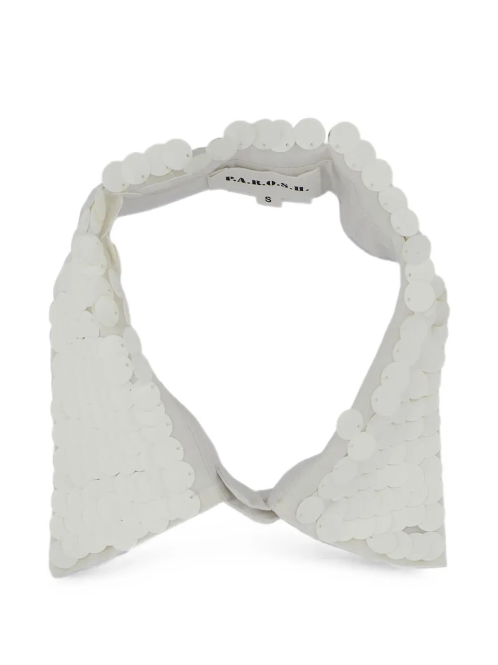 P.A.R.O.S.H. sequin-embellished collar - Bianco