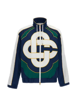 Casablanca Panelled zip-up Jacket | Blue | FARFETCH