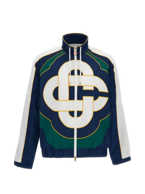 Casablanca logo-print panelled jacket