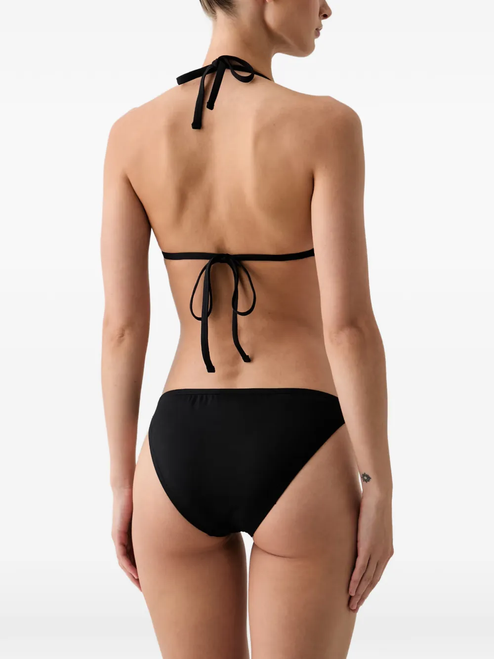 Michael Kors ring-detail halterneck bikini Zwart