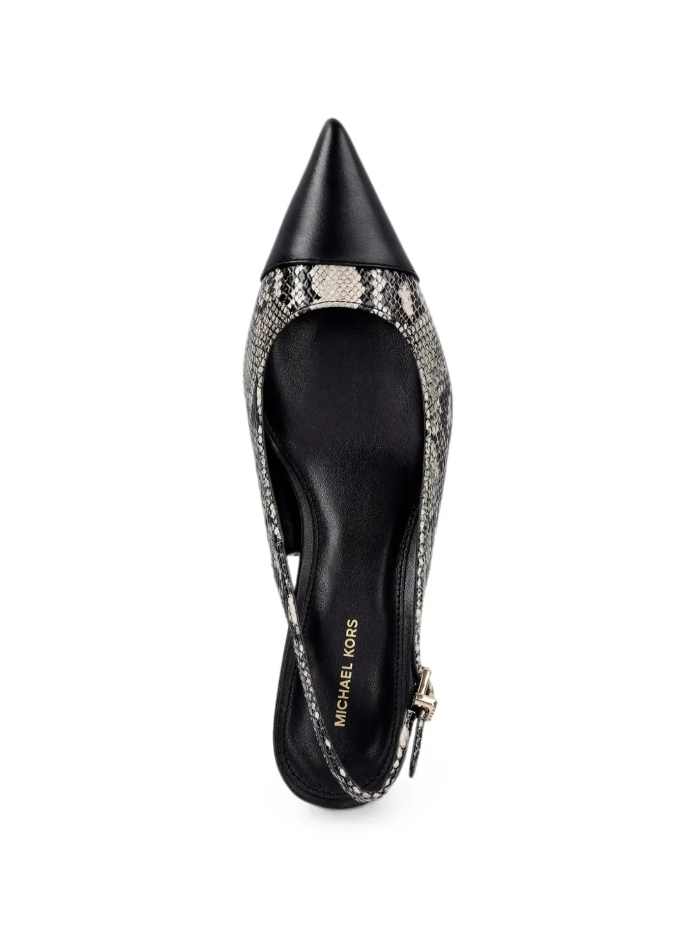 Michael Kors Amara snake-effect pointed-toe pumps Beige