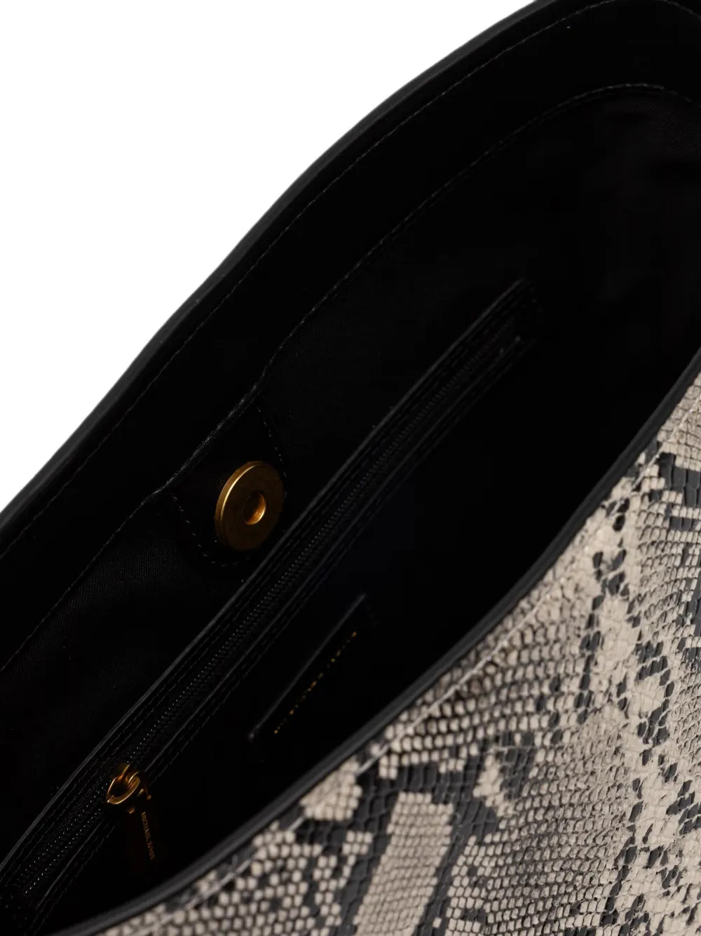Michael Kors snake-effect chain-detail shoulder bag Beige
