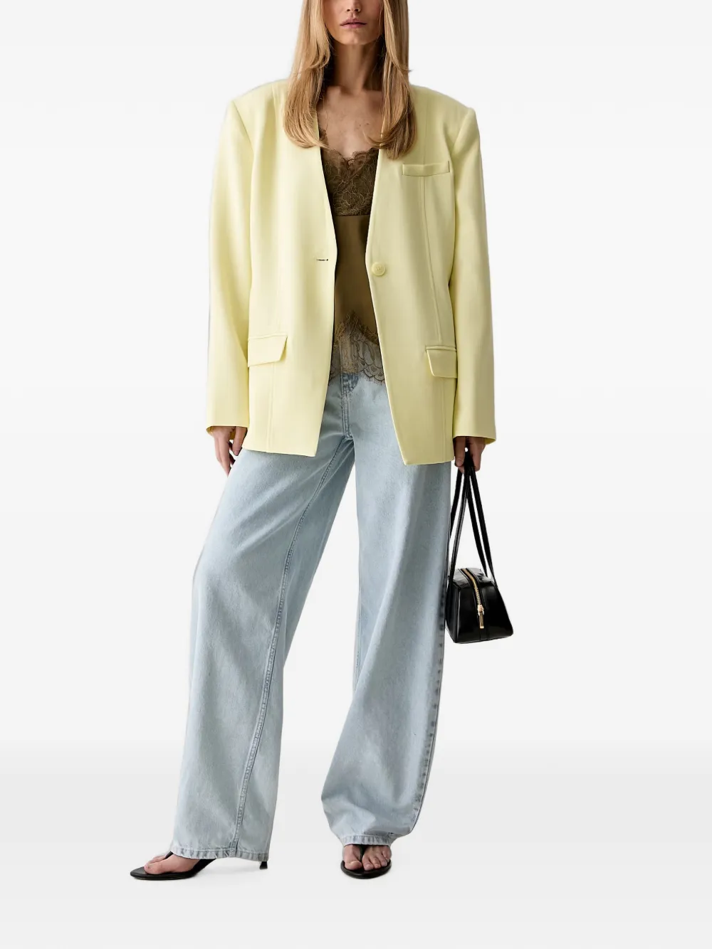 Gestuz GZlalou blouse met kanten afwerking Groen