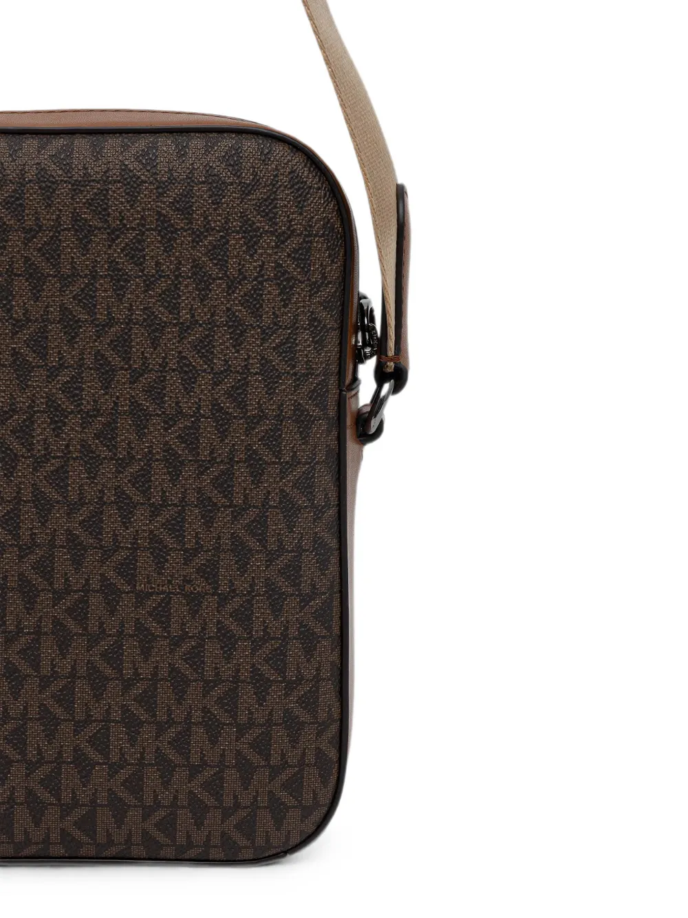 Michael Kors Hudson mini-schoudertas met ritszak en logo-monogram Bruin