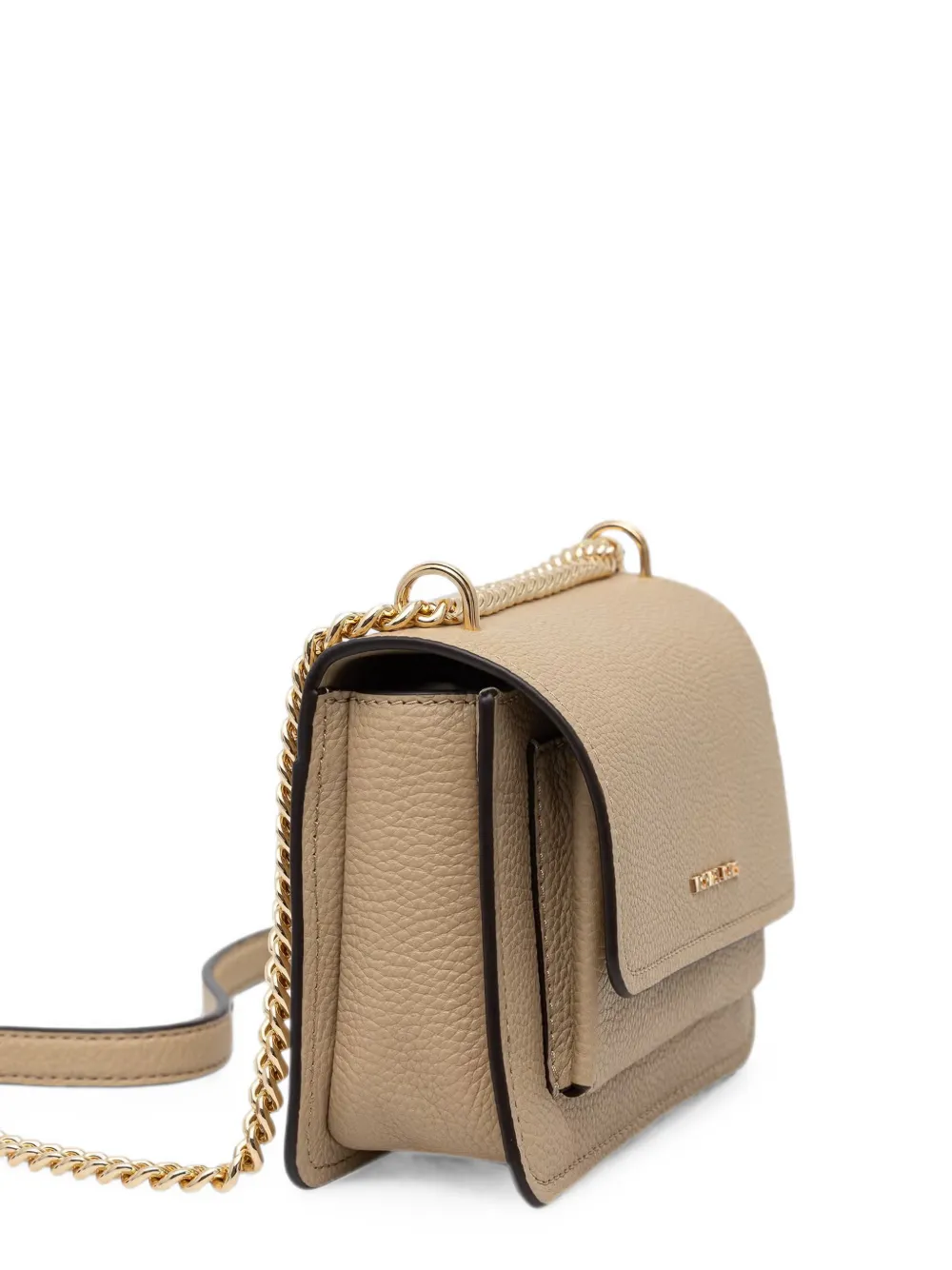 Michael Kors grained leather shoulder bag Beige