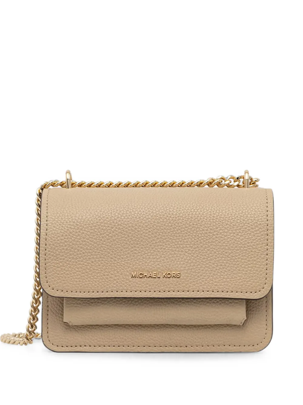 Michael Kors grained leather shoulder bag Beige