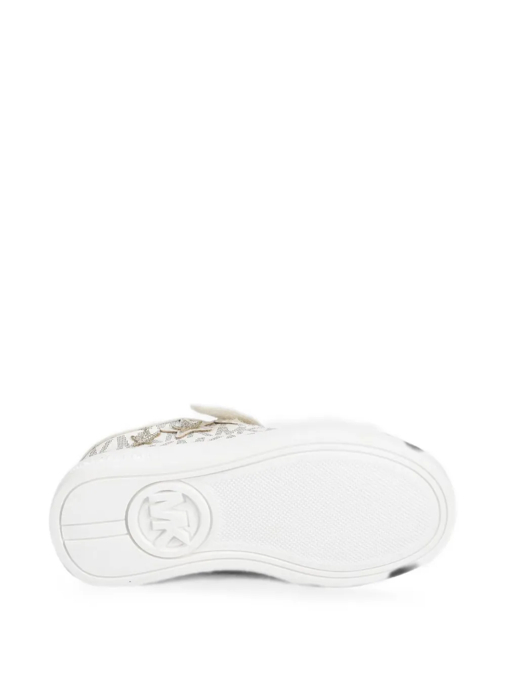 Michael Kors Kids monogram-print glitter-detail sneakers Wit