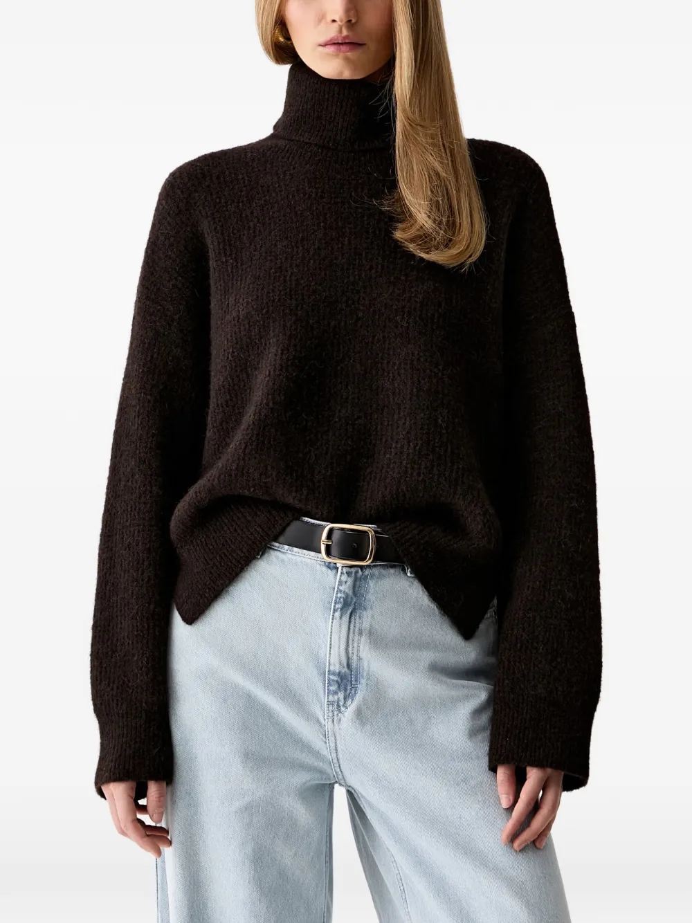 Gestuz AlphaGZ roll-neck sweater - Marrone