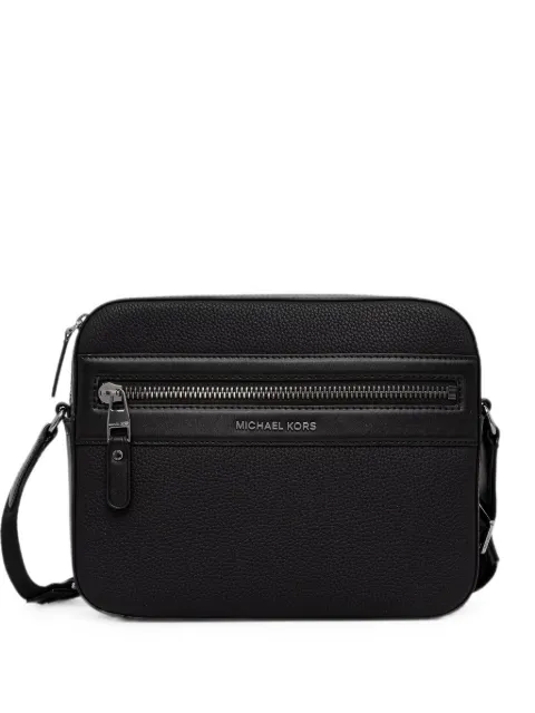 Michael Kors Jet Set logo-plaque pebbled shoulder bag