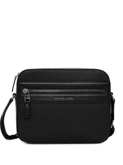Michael Kors Jet Set logo-plaque pebbled shoulder bag