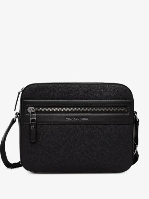Michael Kors Jet Set logo-plaque pebbled shoulder bag