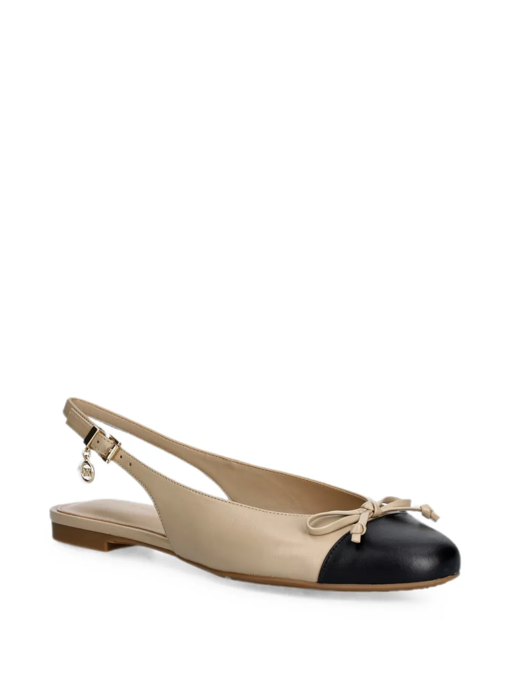 Michael Kors bow-detail slingback ballet flats Beige