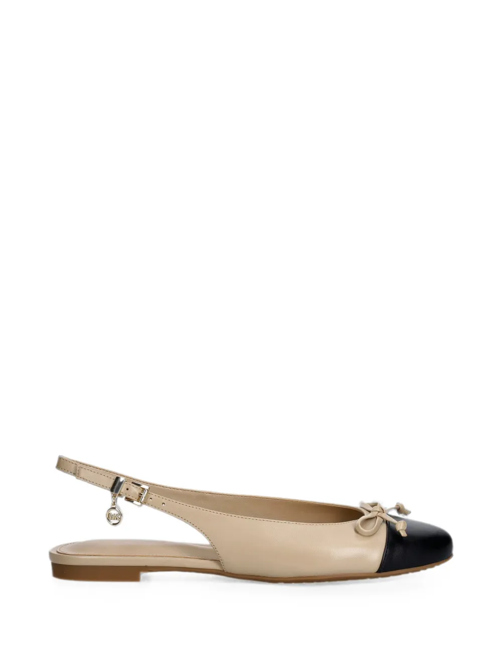 Michael Kors bow-detail slingback ballet flats Beige