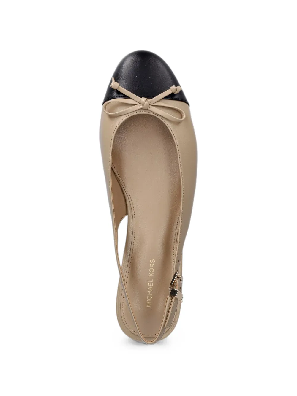 Michael Kors bow-detail slingback ballet flats Beige