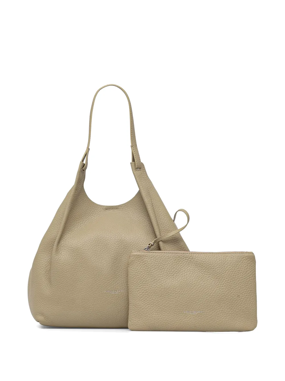 GIANNI CHIARINI Grote Dua bewerkte schoudertas Beige