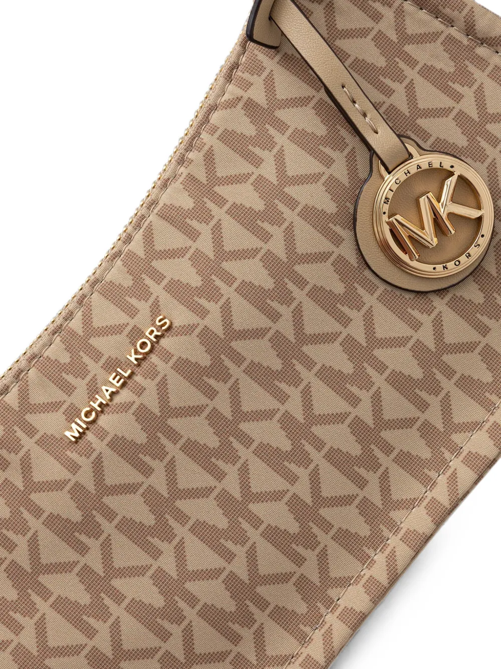 Michael Kors monogram-print shoulder bag Beige