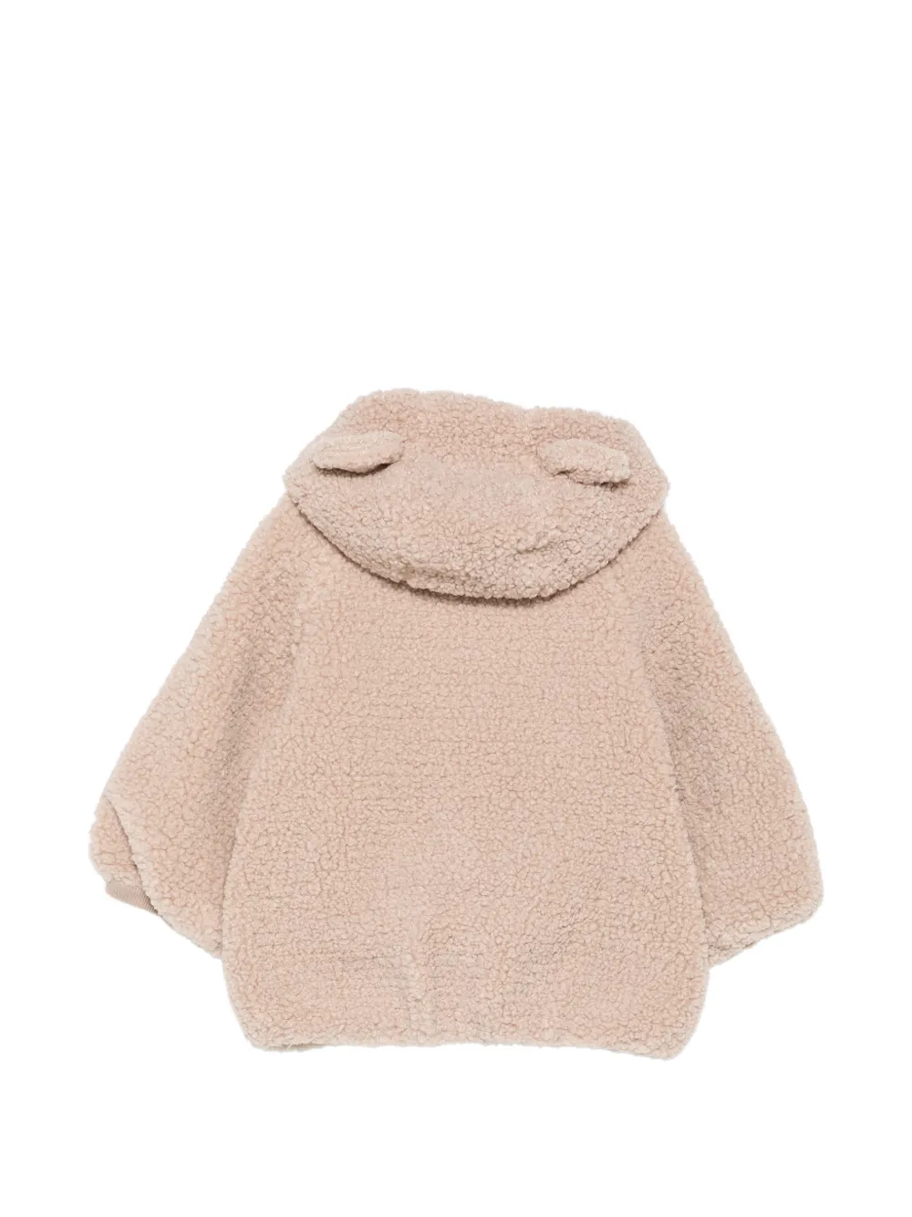 Mayoral Hoodie met teddytextuur en capuchon Beige