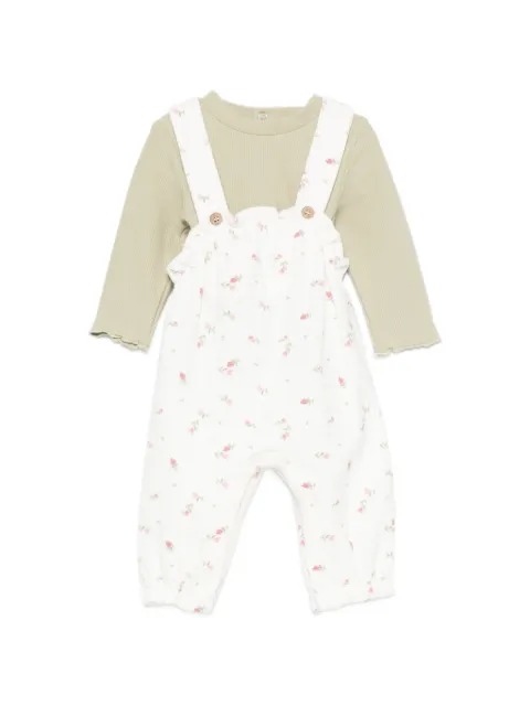 Mayoral floral-print T-shirt and dungarees set