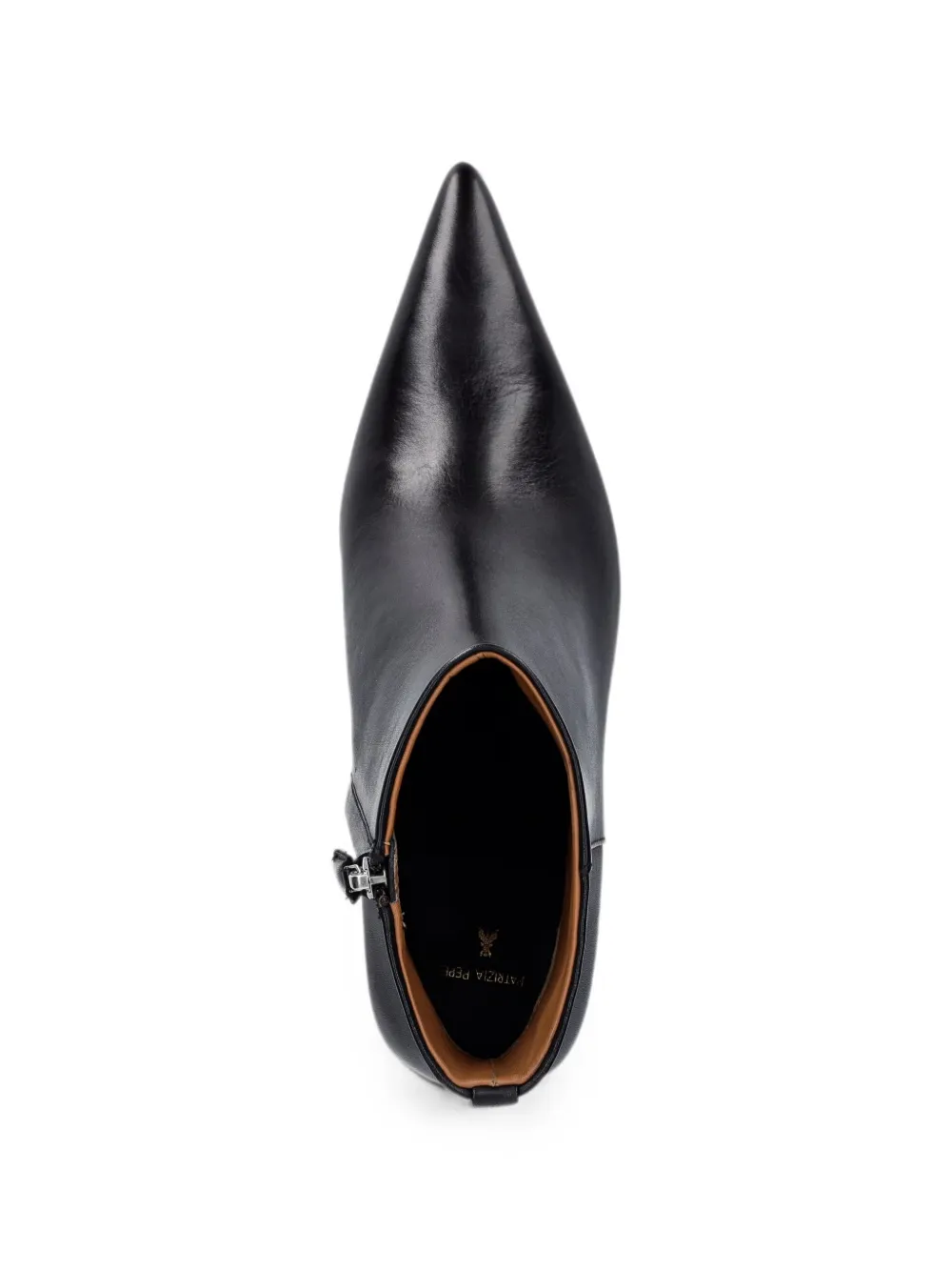 Patrizia Pepe pointed-toe leather ankle boots Zwart