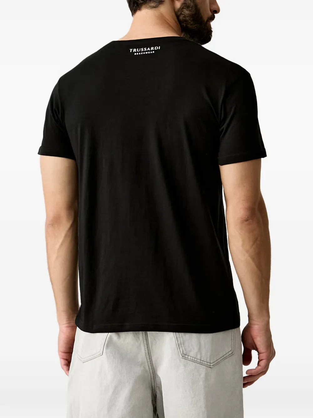 Trussardi T-shirt met logoprint Zwart