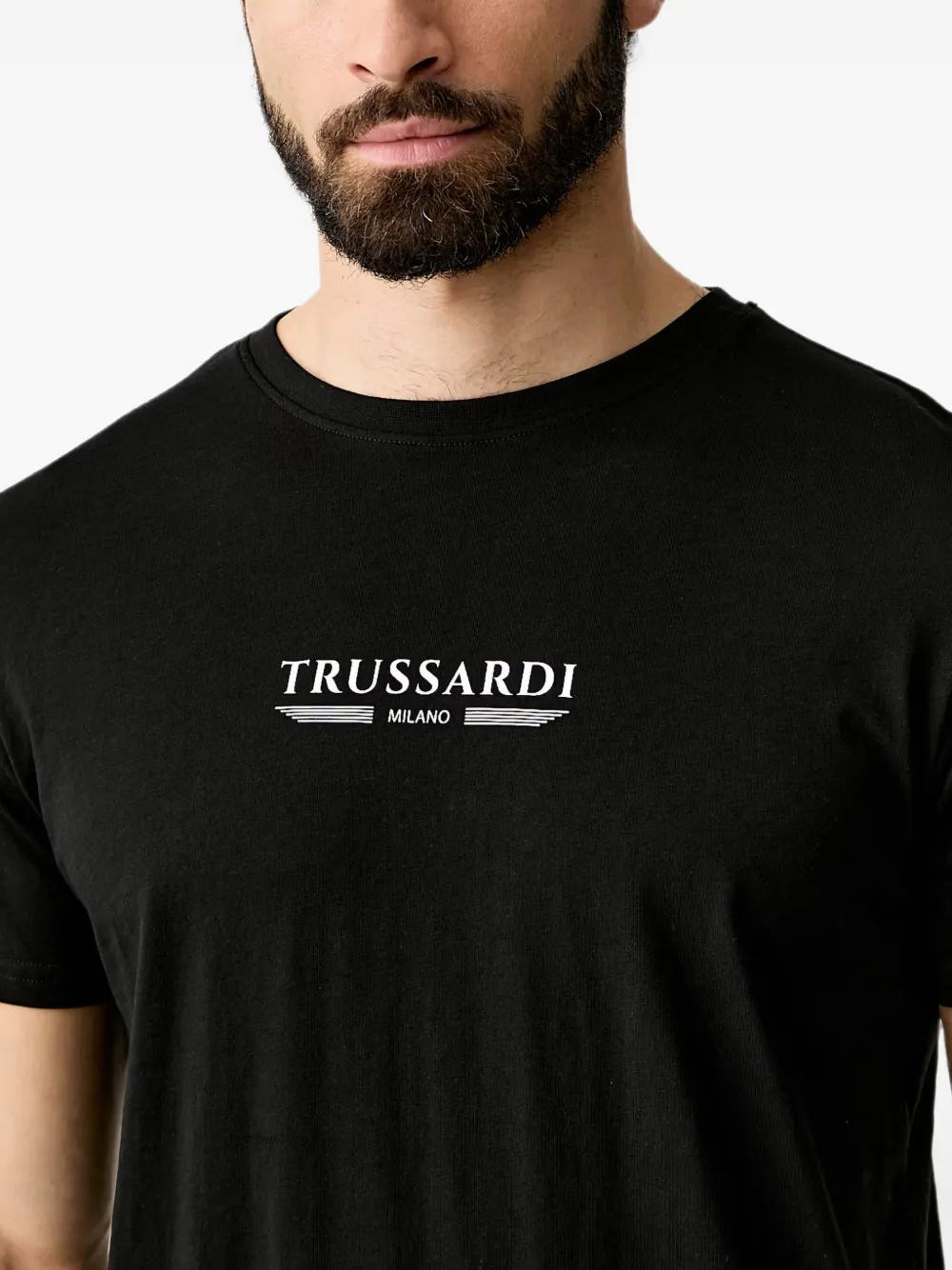 Trussardi T-shirt met logoprint Zwart