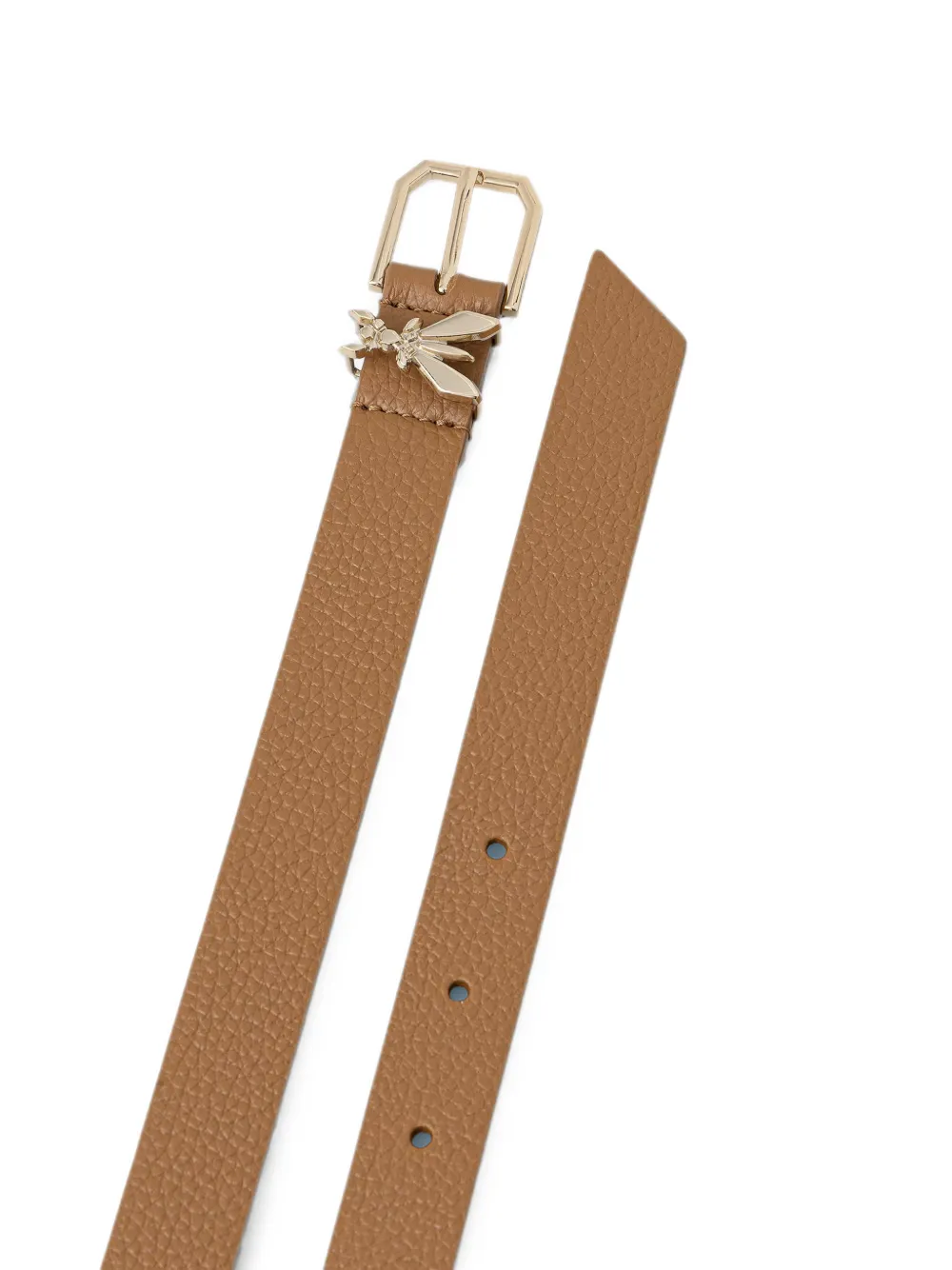 Patrizia Pepe Riem van bewerkt leer met Fly-plakkaat Beige