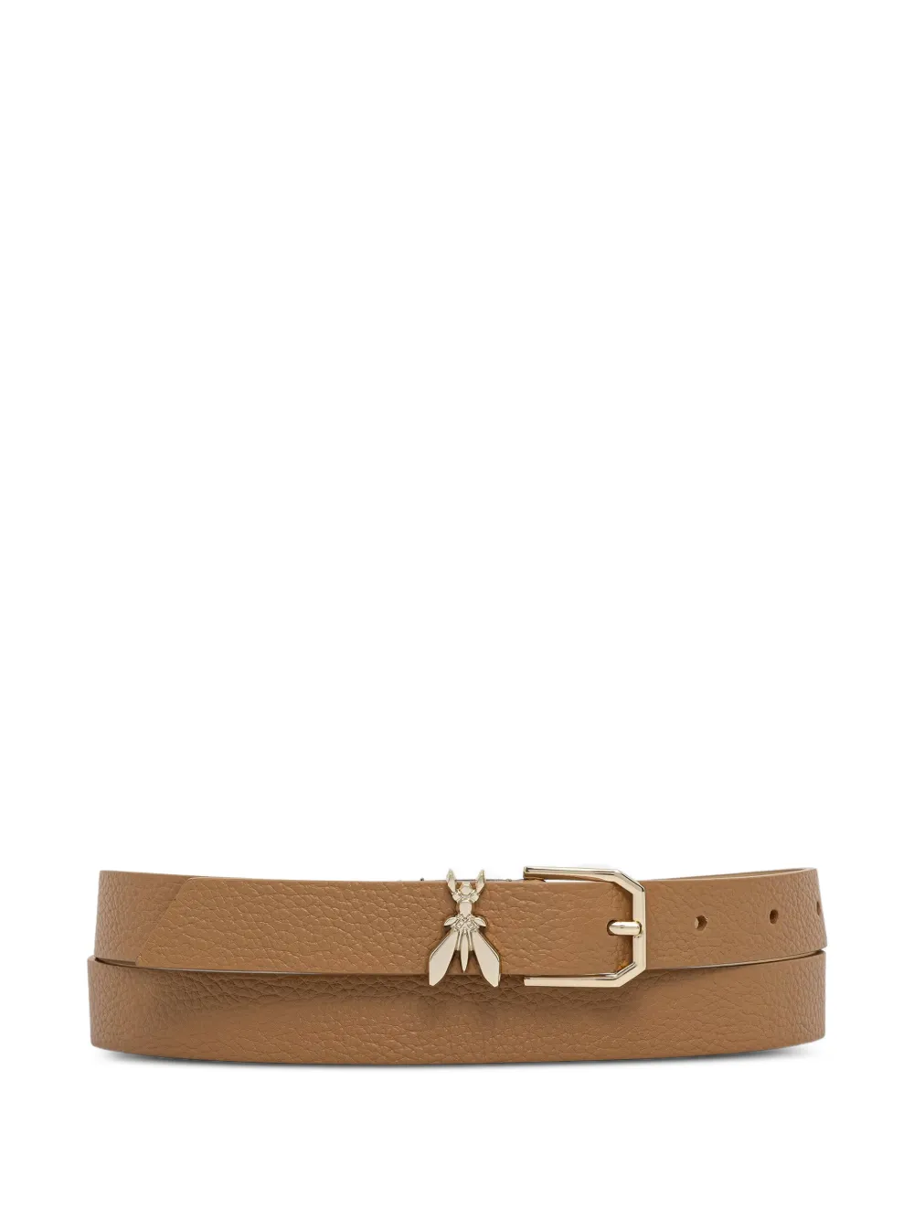Patrizia Pepe Fly-plaque pebbled-leather belt - Toni neutri