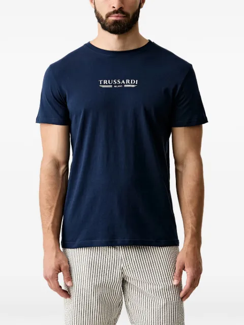 Trussardi playera manga corta con logo estampado
