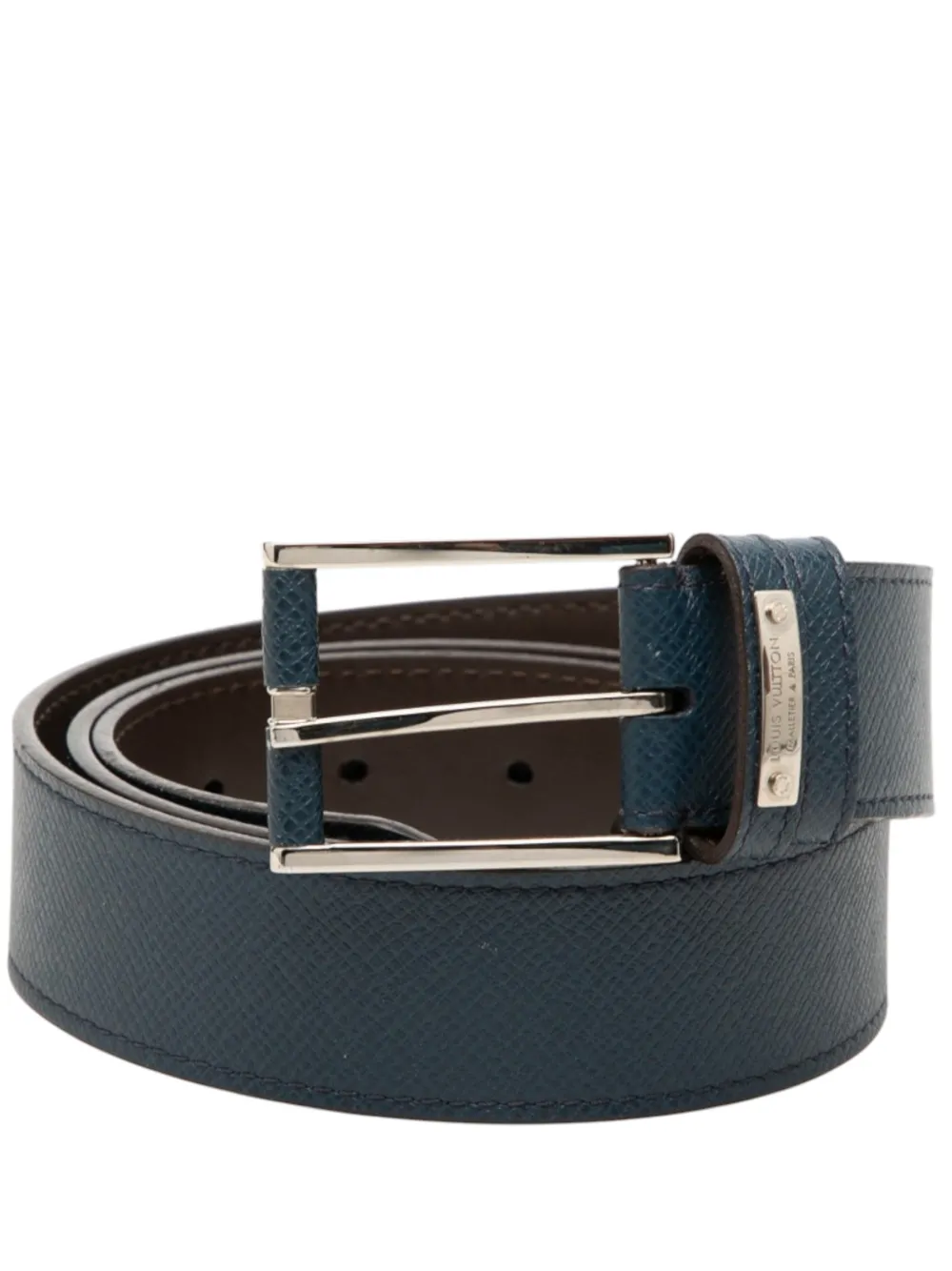 Louis Vuitton Pre-Owned Cintura Ceinture in pelle Taïga 1990-2010 - Blu