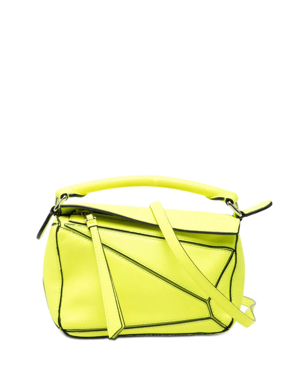 Loewe Pre-Owned 2020 Mini Calfskin Puzzle satchel - Gelb