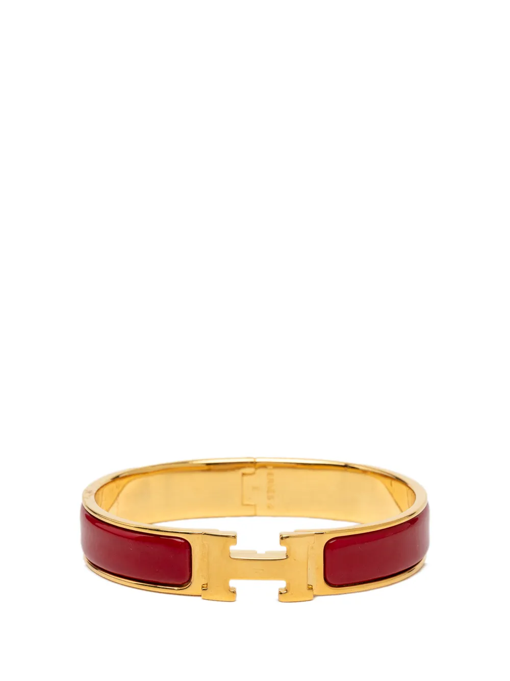 Hermès Pre-Owned 2015-2026 Narrow Enamel Clic H Bracelet PM costume bracelet - Rot