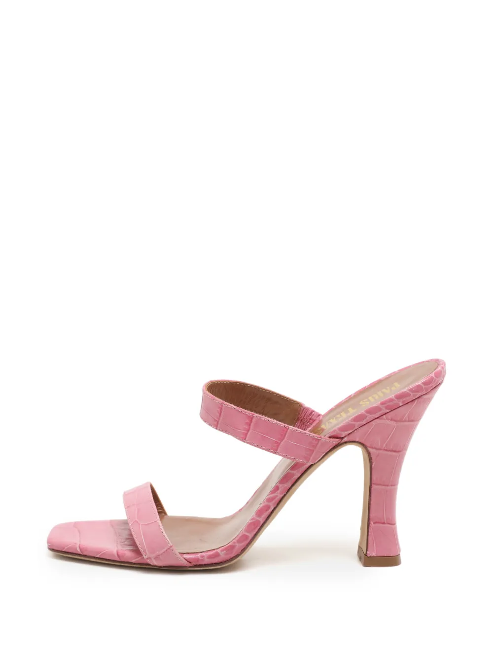 Paris Texas Sandalen mit Kroko-Effekt - Rosa