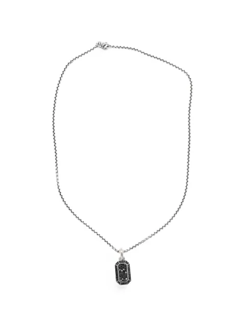 David Yurman Pre-Owned Streamline black-diamond amulet-pendant box-chain necklace