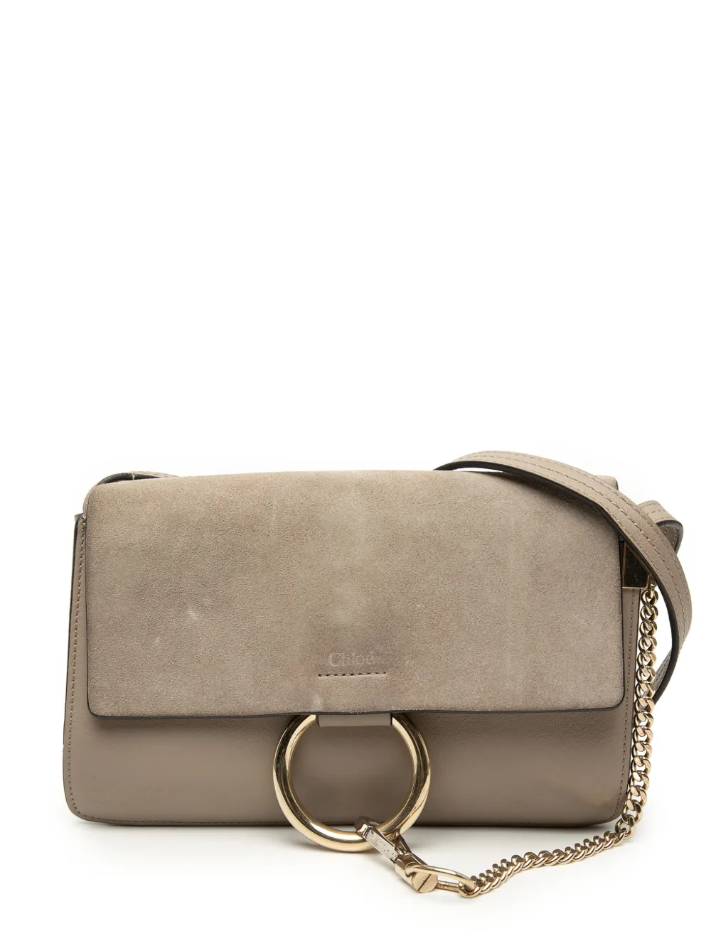 Chloé Pre-Owned 2017 Small Suede and Calfskin Faye crossbody bag - Brown