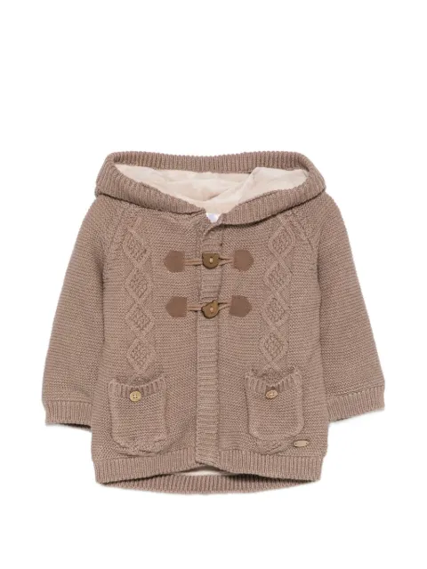 Mayoral cable-knit toggle-fastening jacket