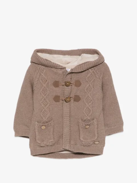Mayoral cable-knit toggle-fastening jacket