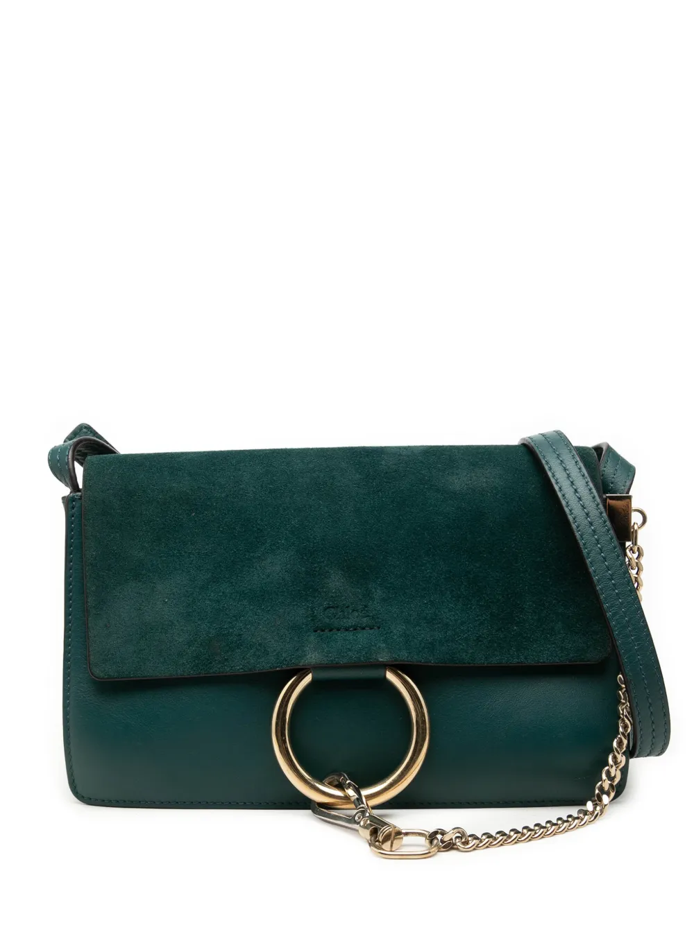 Chloé Pre-Owned 2017 Small Suede and Calfskin Faye crossbody bag - Green