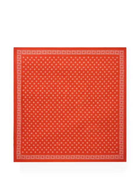 Mulberry tree-print cotton scarf