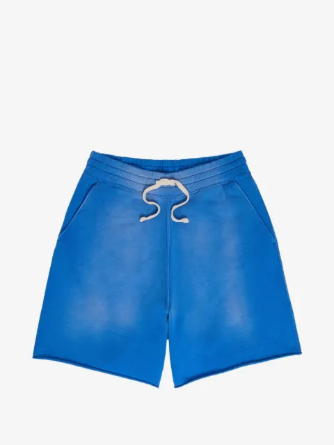 PICANTE drawstring raw-cut cotton shorts