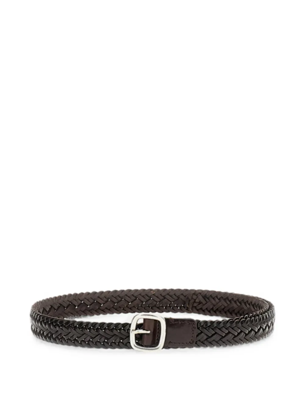 Hereu braided calf leather belt - Marrone