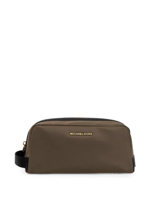 Michael Kors logo-plaque zip-fastening wash bag