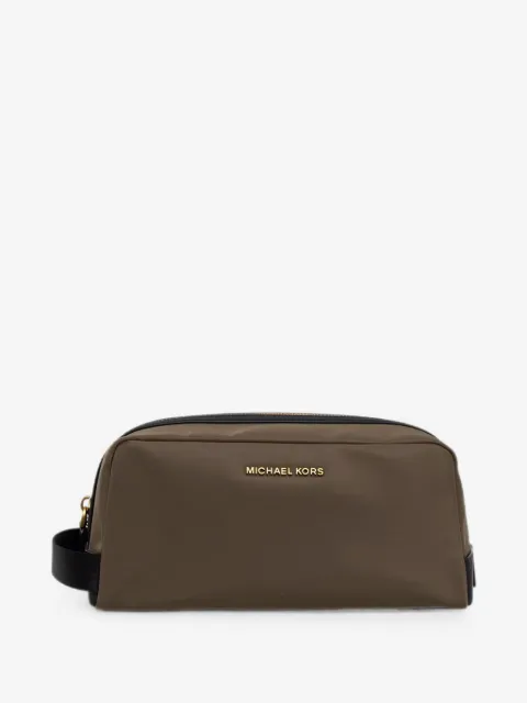 Michael Kors logo-plaque zip-fastening wash bag