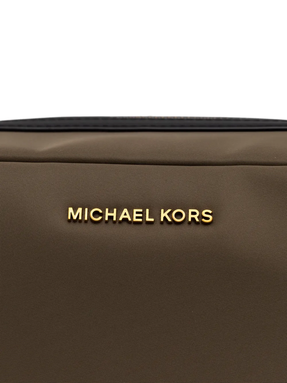 Michael Kors Toilettas met logo-plakkaat en ritssluiting Groen