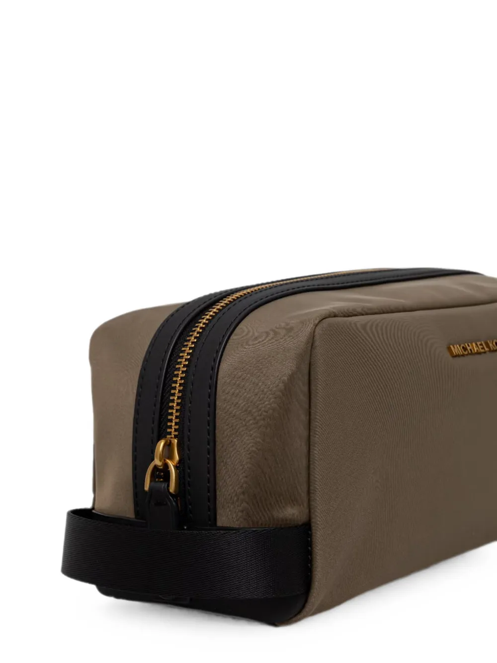 Michael Kors Toilettas met logo-plakkaat en ritssluiting Groen
