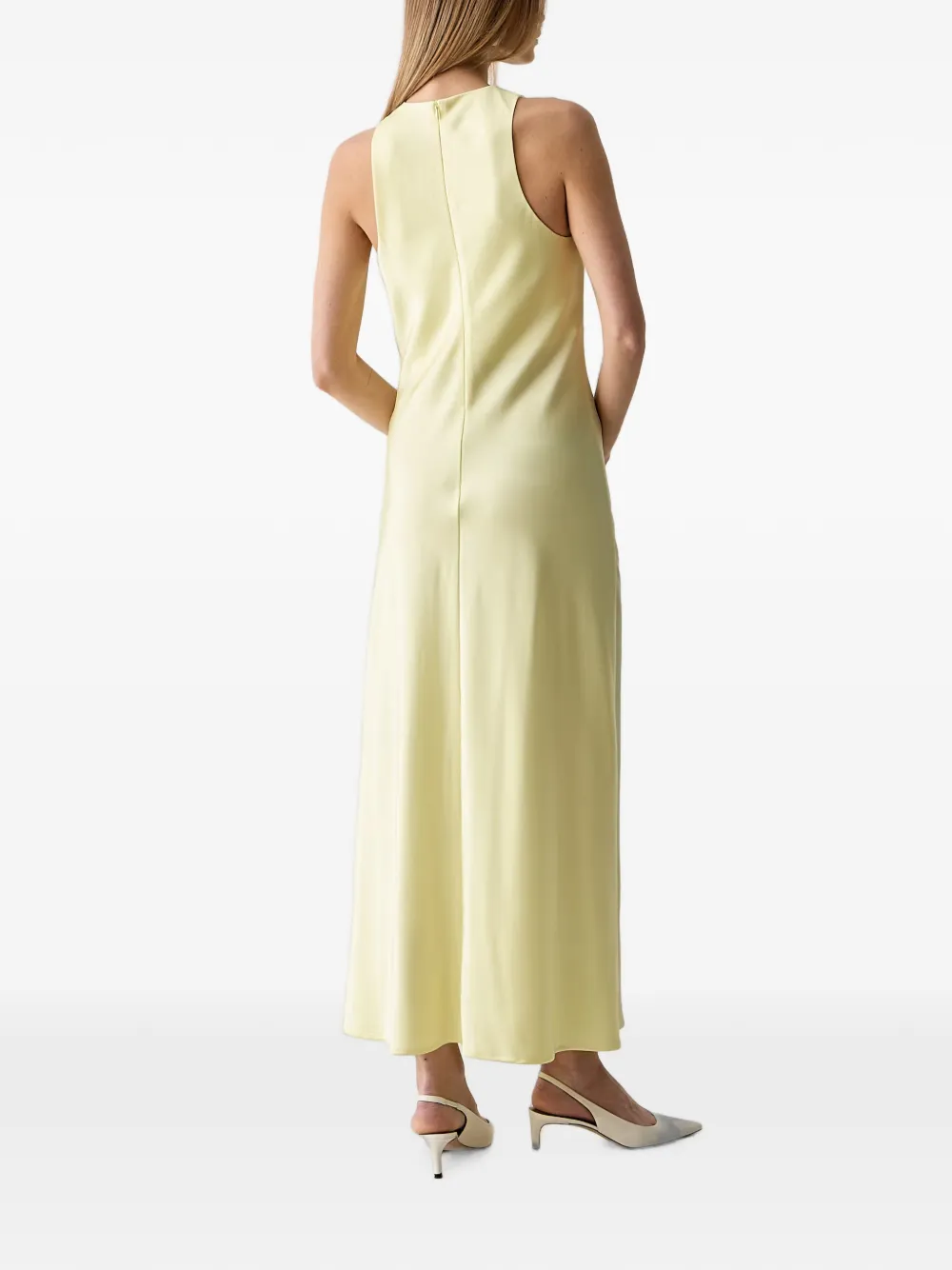 Gestuz GZcerina sleeveless satin maxi dress Geel