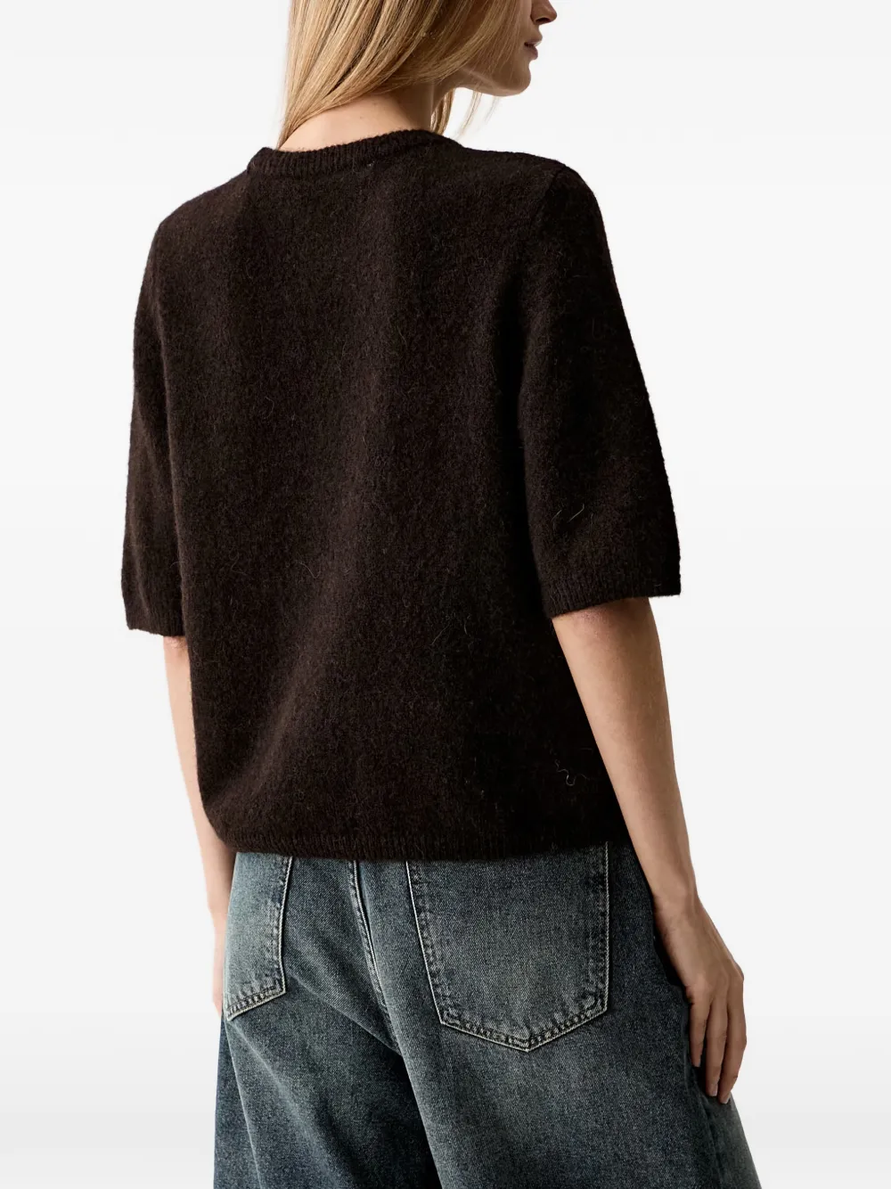 Gestuz AlphaGZ short-sleeve sweater Bruin