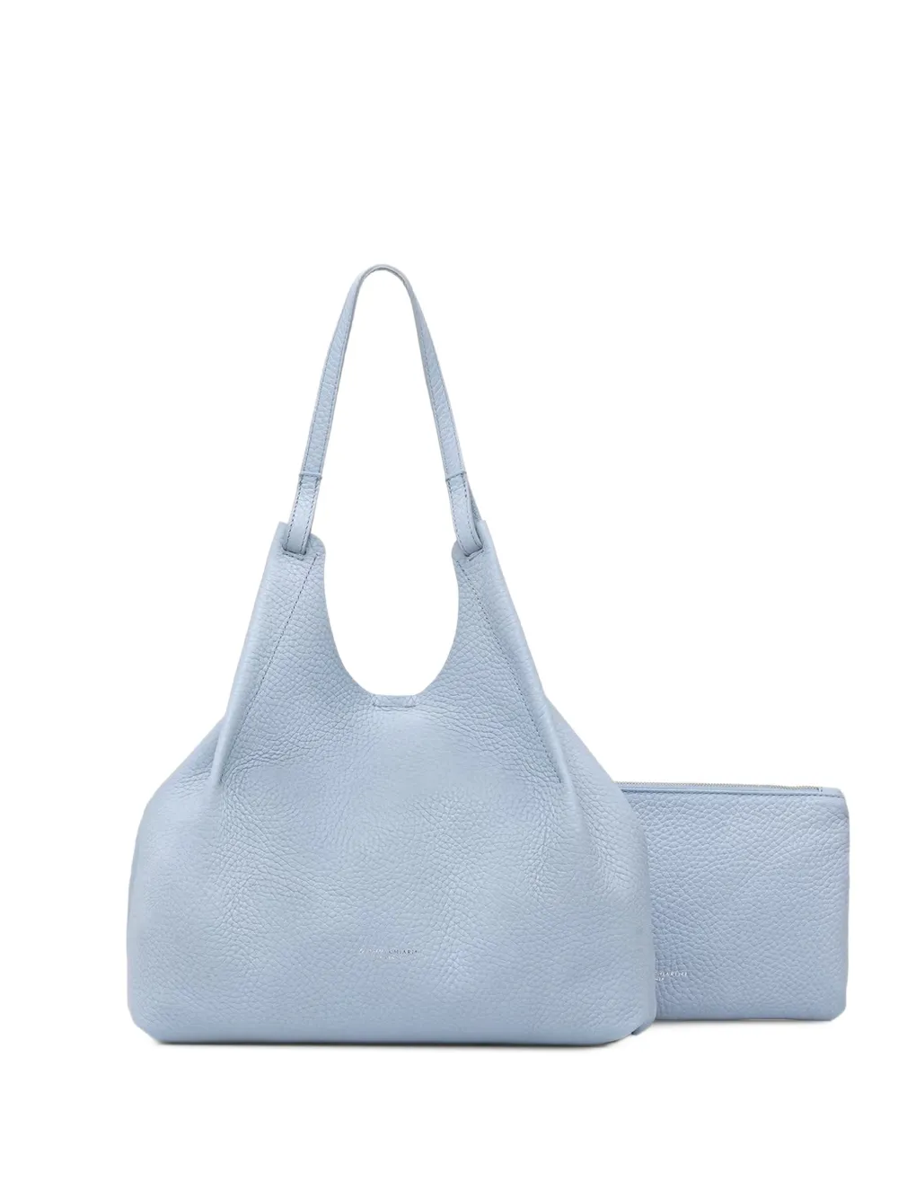 GIANNI CHIARINI large Dua grained shoulder bag - Blau