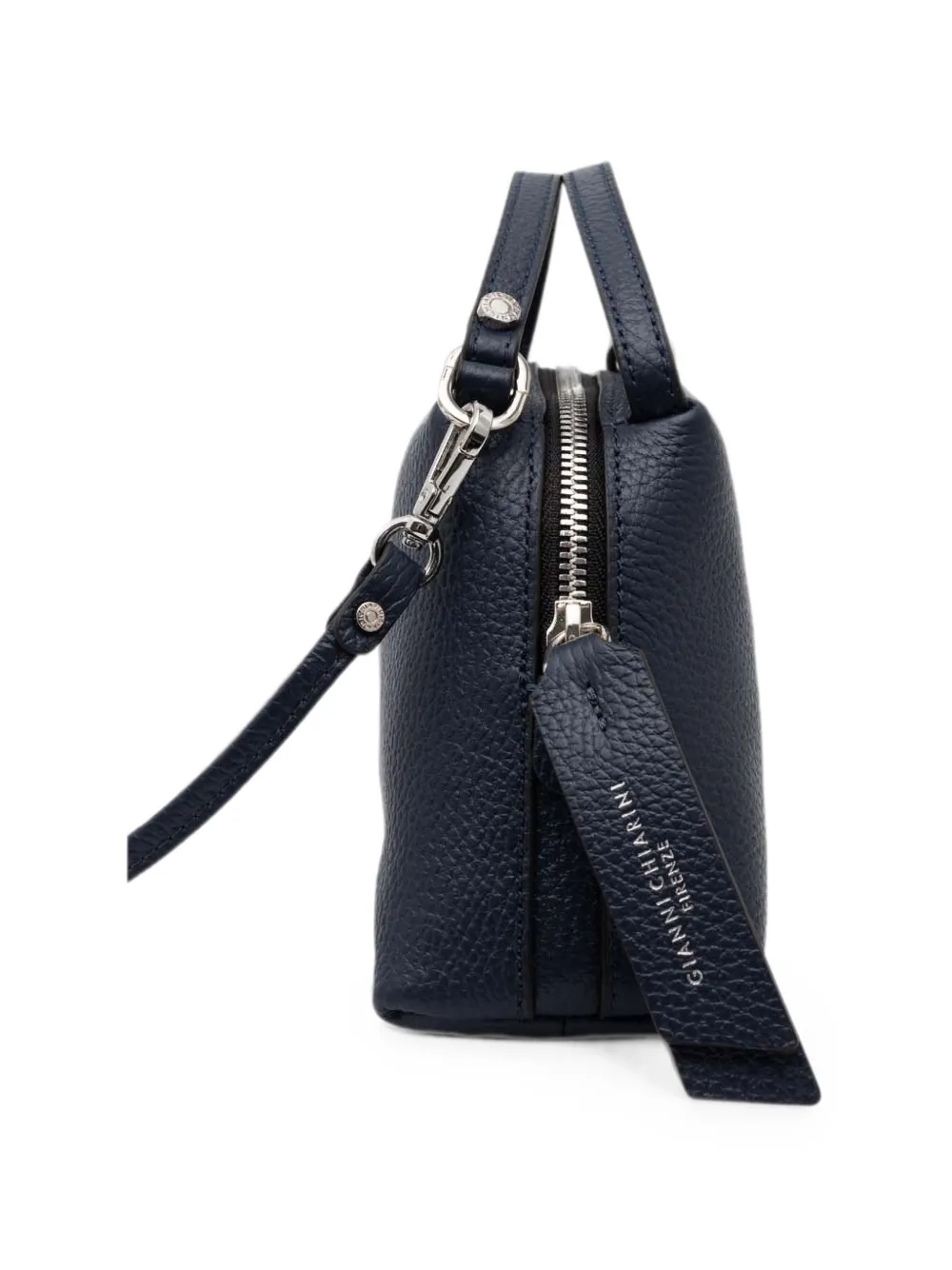 GIANNI CHIARINI Alifa leren shopper met textuur Blauw